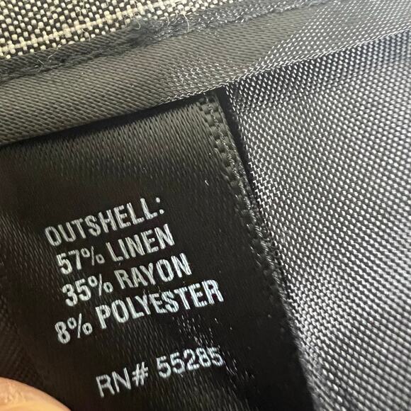 Express Design Studio Dress Pant 8 Linen Blend Gray Pinstripe Work Office Preppy - Picture 6 of 9